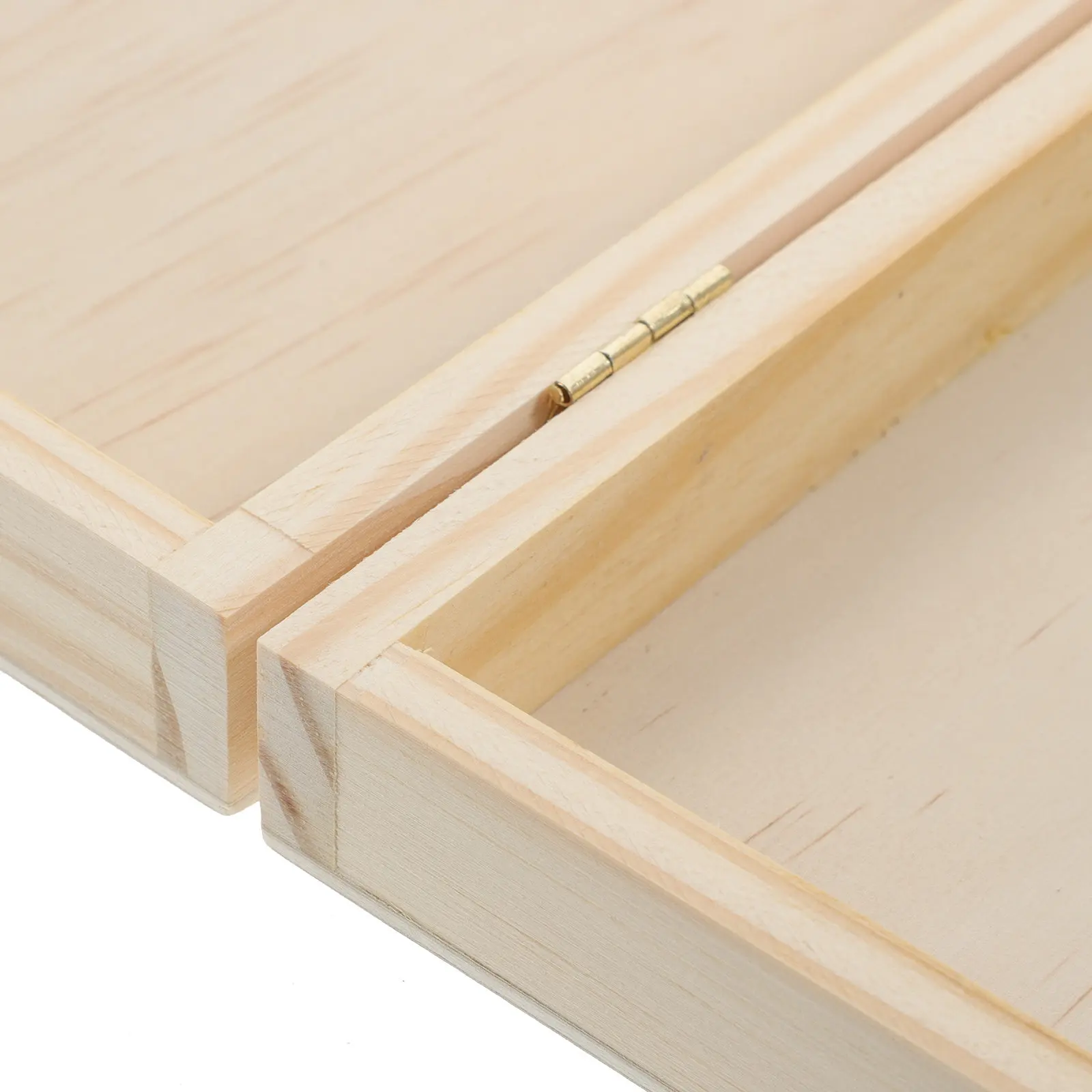 1Pcs Premium Hardwood Artist Paint Box Lightweight Sturdy Storage Case with Locking Clasps for Brushes Erasers Pigments
