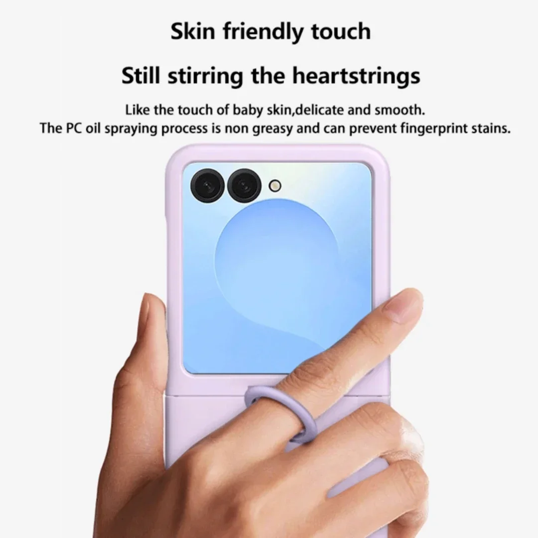 Hartschalen-Handyhülle mit Farbverlauf und Ring für Samsung Galaxy Z Flip 8 7 FE 6 5 Flip7, Schutzhülle mit großem Sichtfenster – Detail 4