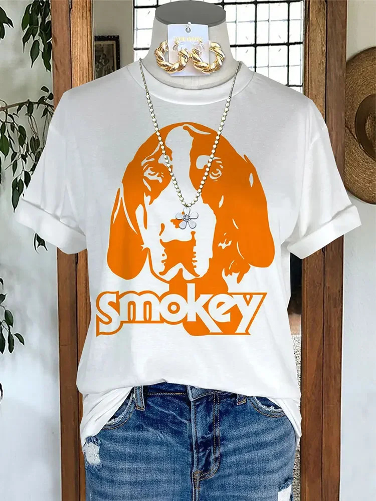 Casual Tennessee Smokey Print Top