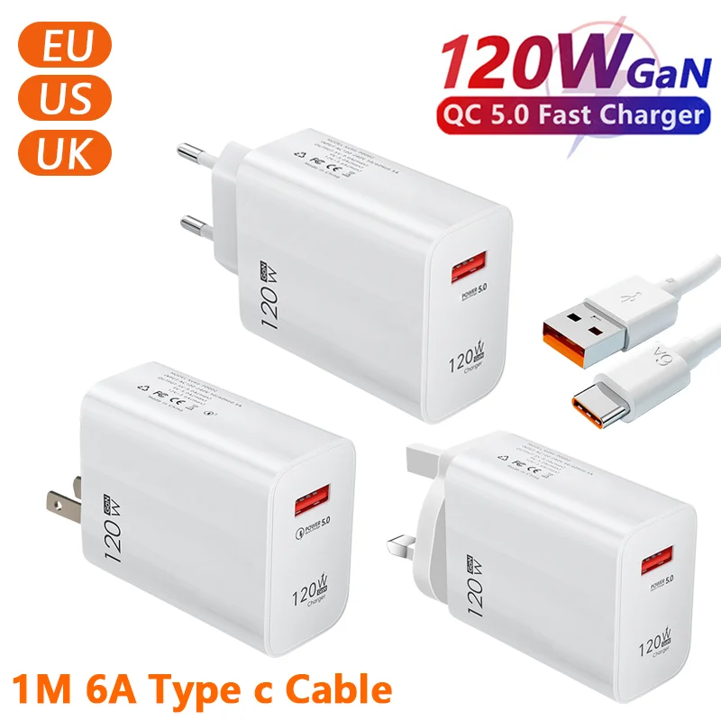 120W Usb Charger Ga… - image