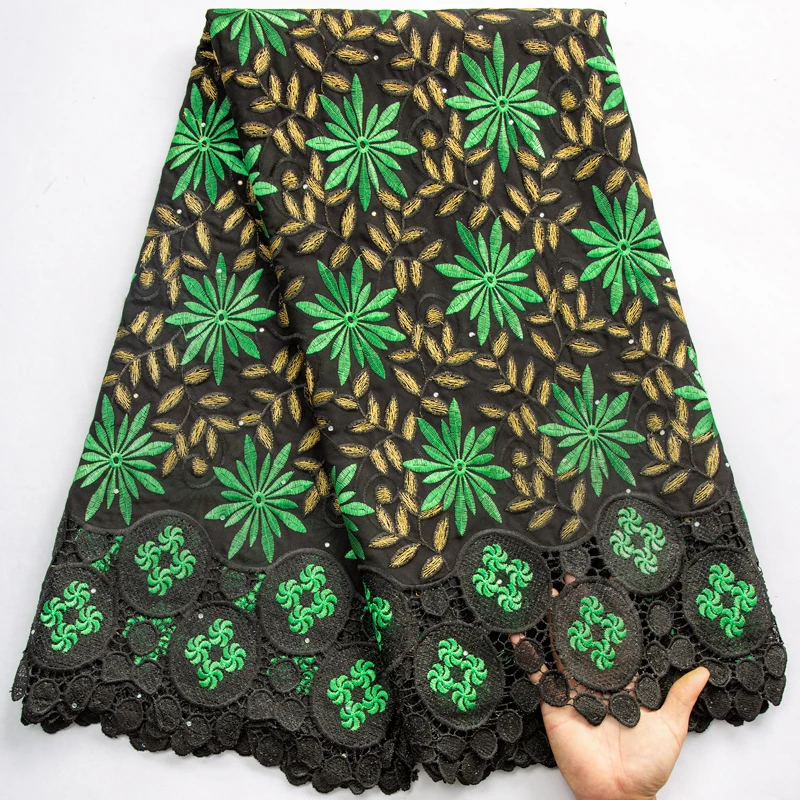 

SJD LACE African Cotton Lace Fabric with Stones 2023 High Quality Guipure Cord Lace Fabric for Women Wedding Party Sewing A3471