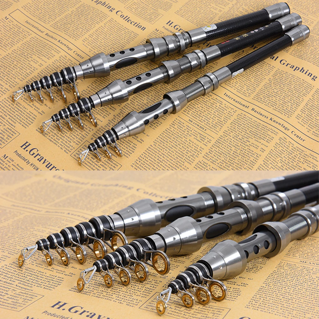 

Профессиональная удочка из углеродного волокна 1,5-2,4 м, морская речная рыбалка, сверхлегкая телескопическая удочка для спиннинга, удочка для рыбалки