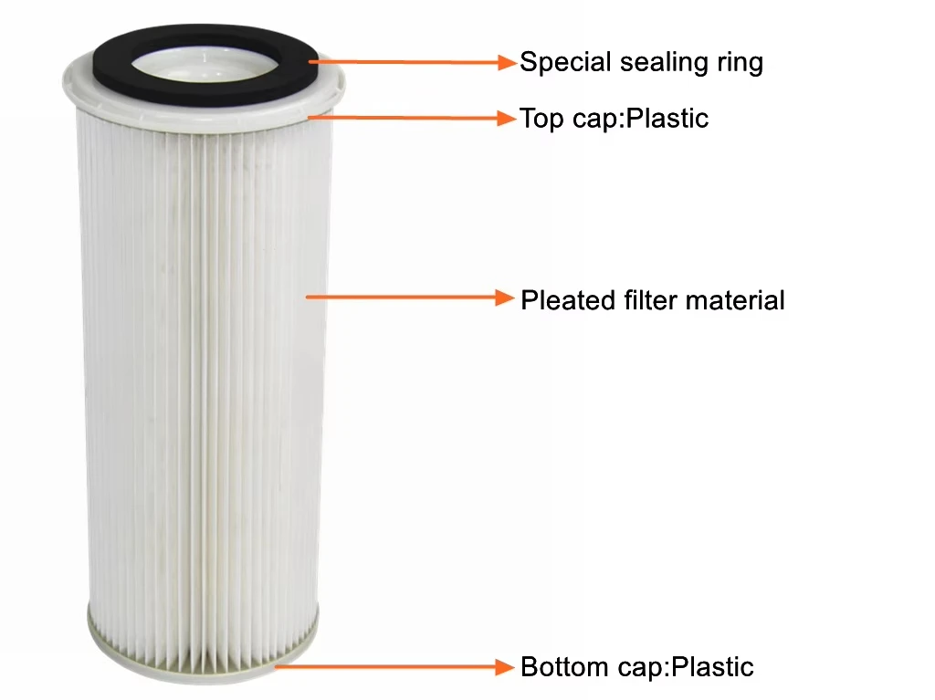 خرطوشة فلتر هواء مدخل هواء صناعية عالية الجودة قابلة للاستبدال من البوليستر