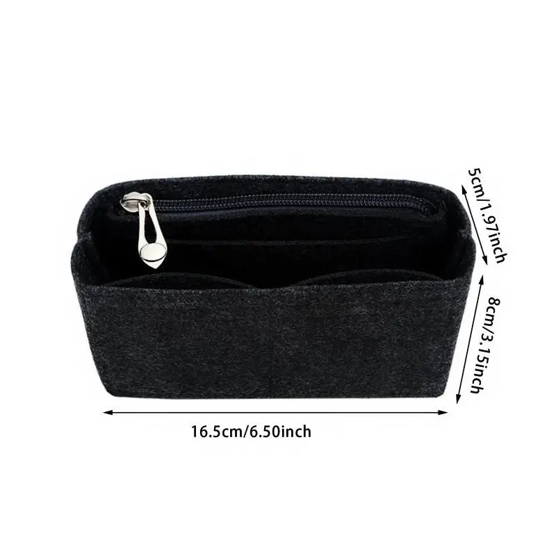 1/2 قطعة ورأى العصرية إدراج مقسم حقيبة ماكياج المنظمون بطانة مثالية للعلامة التجارية حقائب اليد النسائية حقائب مستحضرات التجميل حقيبة الملحقات #6