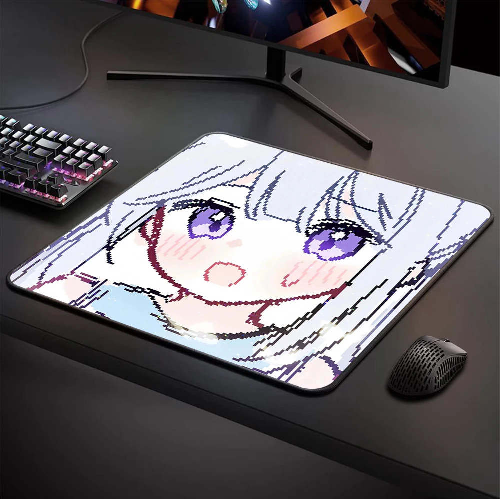 

Pixel Style E-Sports Mouse Pad Cute Anime Girl Premium Gaming Mouse Mat 45x40CM Speed Mousepad Game Professional Keyboard Mat