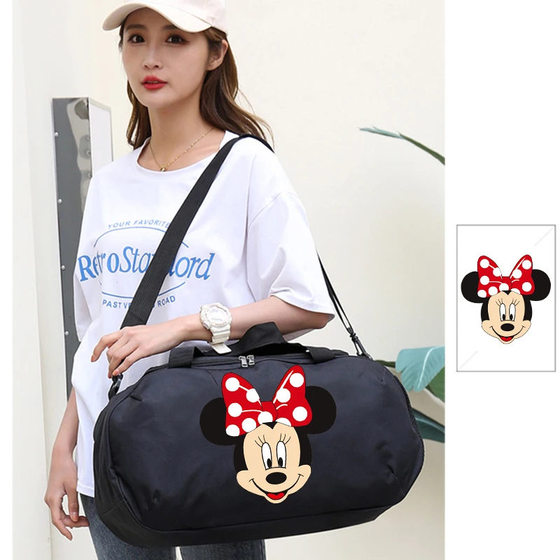 Disney Mickey Mouse Gym Sport Bag Fitness Handbag Canvas Women Cartoon Waterproof  Travel Bag for Men Storage Bags Shoulderbag