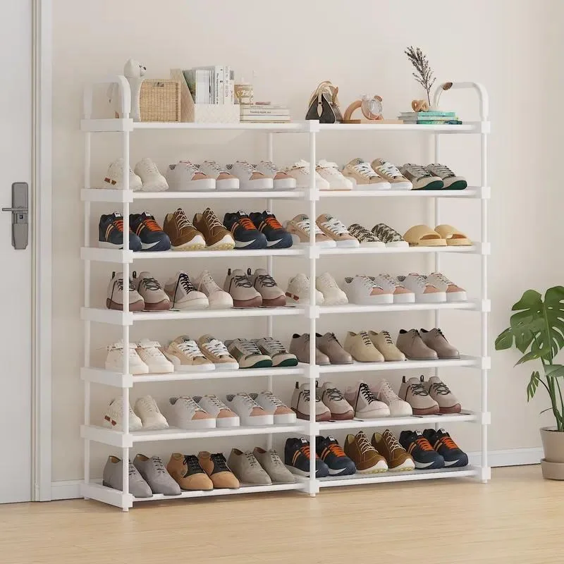 4-5-6-7 Single/Double Row Shoe Cabinets, Can Accommodate 12 - 42 Pairs of Shoes Sports Shoe Rack Organizer, Shoe Cabinet,