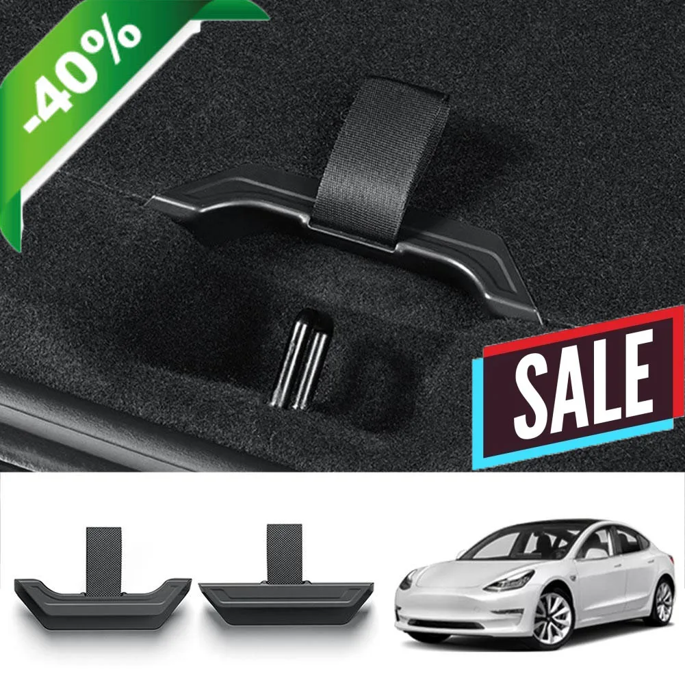 Tesla Model Y Juniper 트렁크 보조 리프팅 핸들 로프 풀 스트랩 DrawString 액세서리 용 2Pcs 트렁크 리드 핸들 블랙