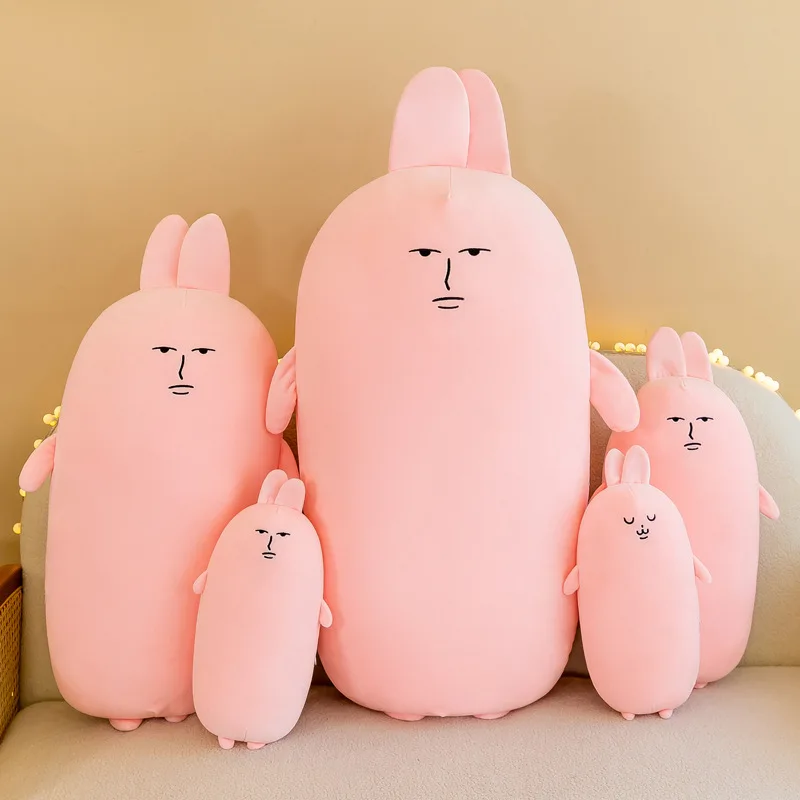 New Pink Rabbit Plush Pillow Doll Plush Toy Cloth Doll Children\'s Gift Sleeping Pillow Plush Toy Doll Cute Little Rabbit