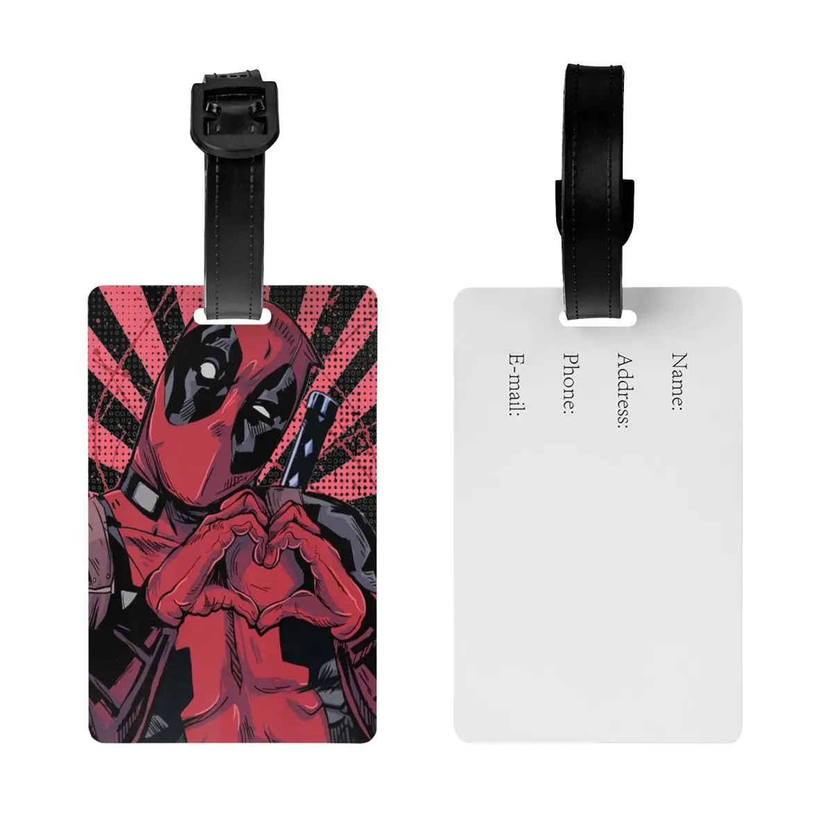 Best Deadpool Closed Hand Heart Luggage Tag Gel Travel Accessories Holder Baggage Tag Name ID Address Baggage Name Tags Gift