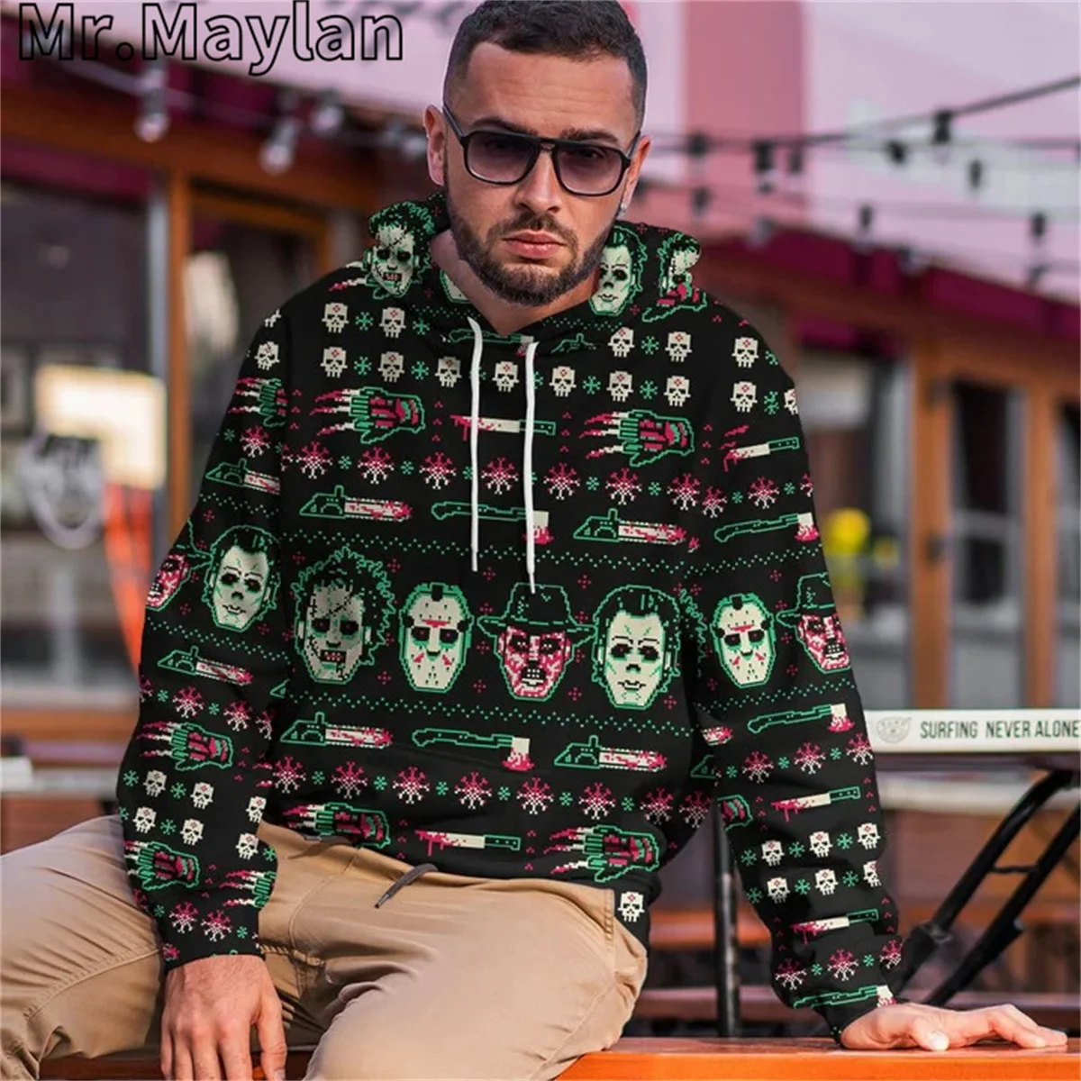 Killer Series Ugly Sweater Best Gift For Christmas Xmas Hoodie 3D Unisex Casual Streetwear Sweatshirt Pullover Sudadera Hombre