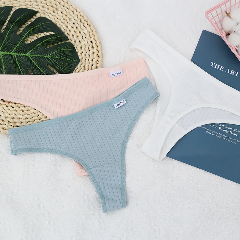 6pcs Cotton Thong Pants for Women with Low Waist Sexy Invisible and Traceless Temptation T-shirts image 3