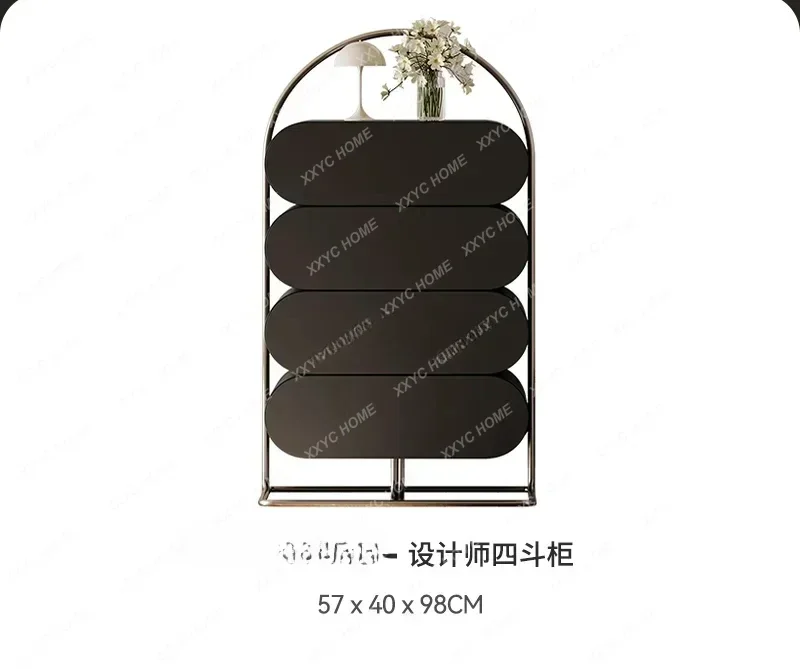 

Настенный шкафчик для спальни во французском стиле ретро, высококачественный черный четырехсудовый шкаф, шкаф для хранения вещей