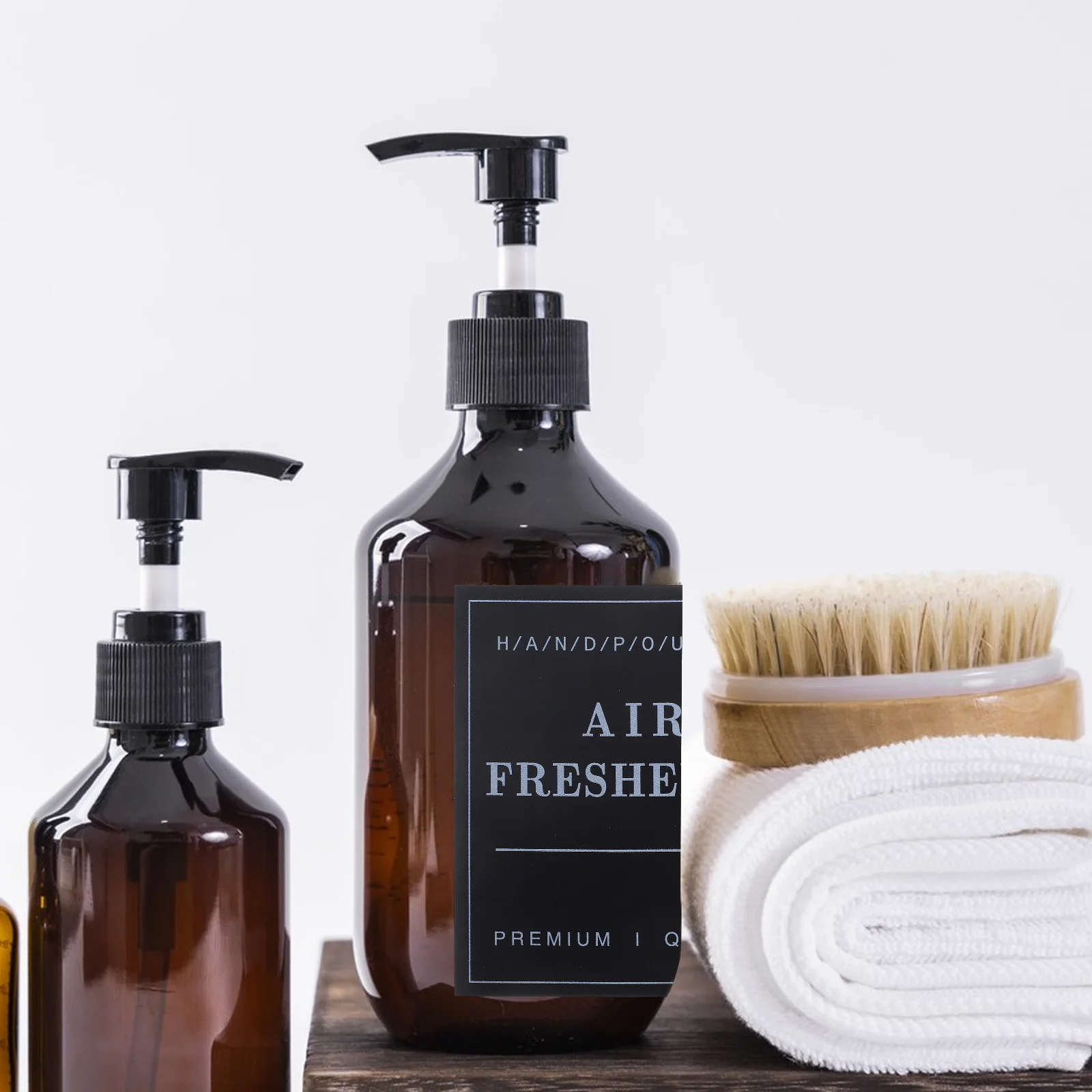 36개 방수 PVC 욕실 라벨 접착 스티커 비누 디스펜서 샴푸 병 손 세정제 화장품 용품