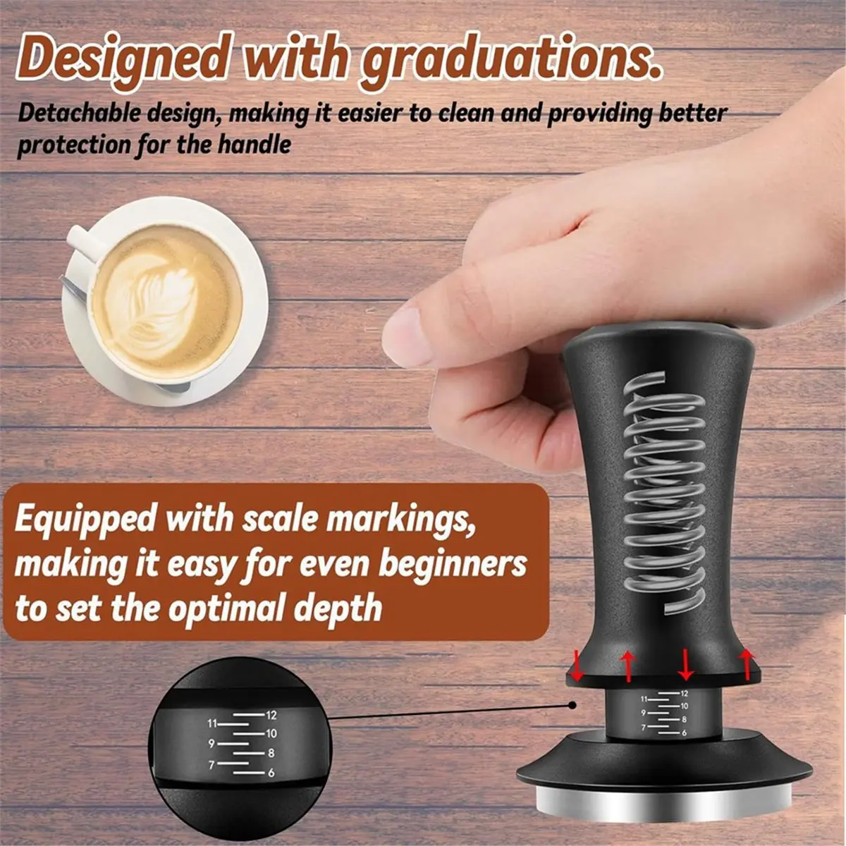 ABKB Coffee Tamper Set with Spring Loaded Tamper Tamper Mat Dosing Funne WDT Tool Espresso Coffee Distribution Stirrer 58mm