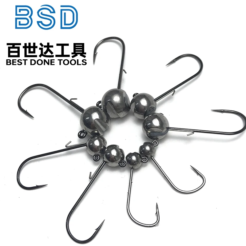 1.8g 2.7g 3.5g 5.3g 7g 10g 14g 17.5g 21g 28g 95% tungsten Jig head hook crank fishing hook head Jig lure hard bait soft worm jig