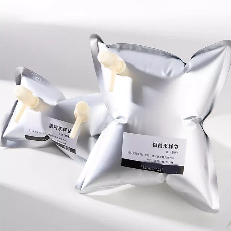 10pcs Single and double valve aluminum foil air bag gas odor sampling bag sampling bag collection bag