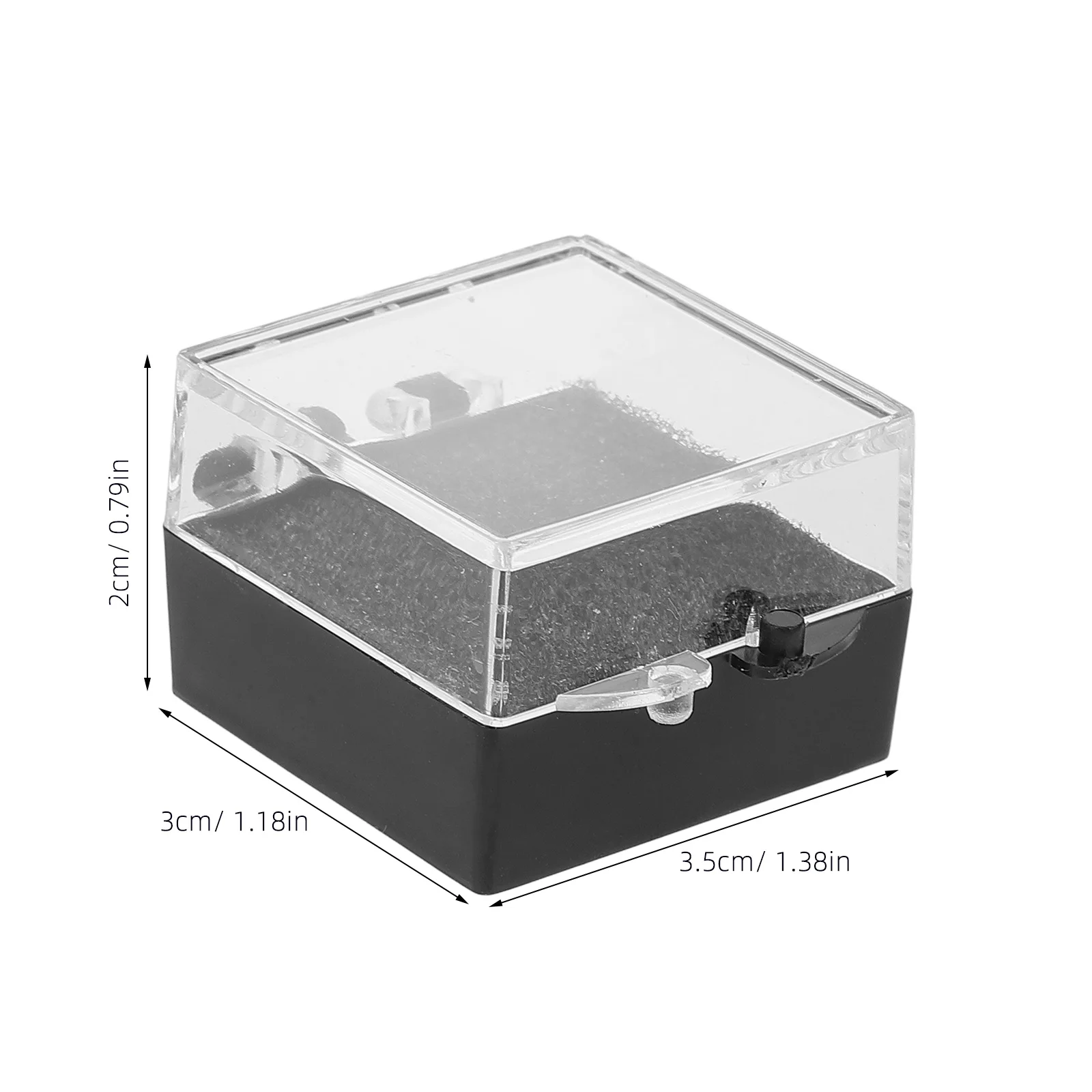 Caja de insignias para muestras, contenedor reutilizable con solapa, 10 Uds.