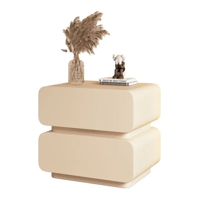 

Home Furniture Wholesale Price Leather Solid Wood Cabinet Modern Luxury Nightstand Bedside Table for Hotel Bedroom