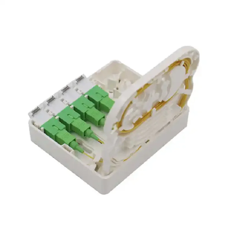 4 Core TTH shutter Fiber Optic Terminal Box ,SC APC/UPC adapter 4 port fiber optic splice box