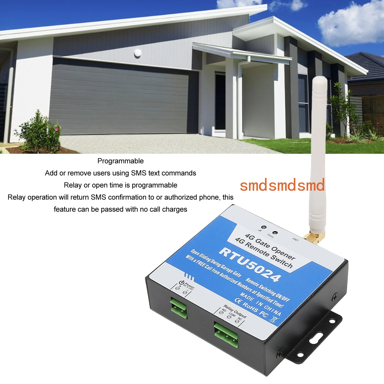 RTU5024 4G Door Gate Opener SMS Smart Alarm Smart ID Recognition WiFi Remote Controller Remote Control Gate Opener