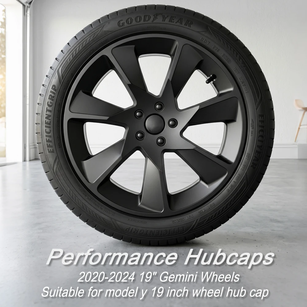 4PCS YIKUN 19 Inch Hubcap for Tesla Model Y 2018-2024 AWD Gemini Wheel Performance Full Rim Replacement Wheel Cover Accessories