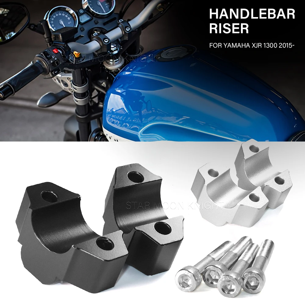 

CNC Handlebar Riser XJR 1300 For Yamaha XJR1300 XJR-1300 2015- Motorcycle Height up 25mm Extend Adapter Drag Handle Bar Clamp