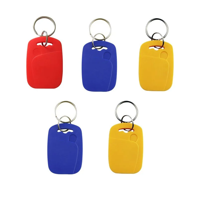 5pcs EM4305 T5577 125khz Copy Rewritable Writable Rewrite keyfobs RFID Tag Key Ring Card Proximity Token Badge Duplicate