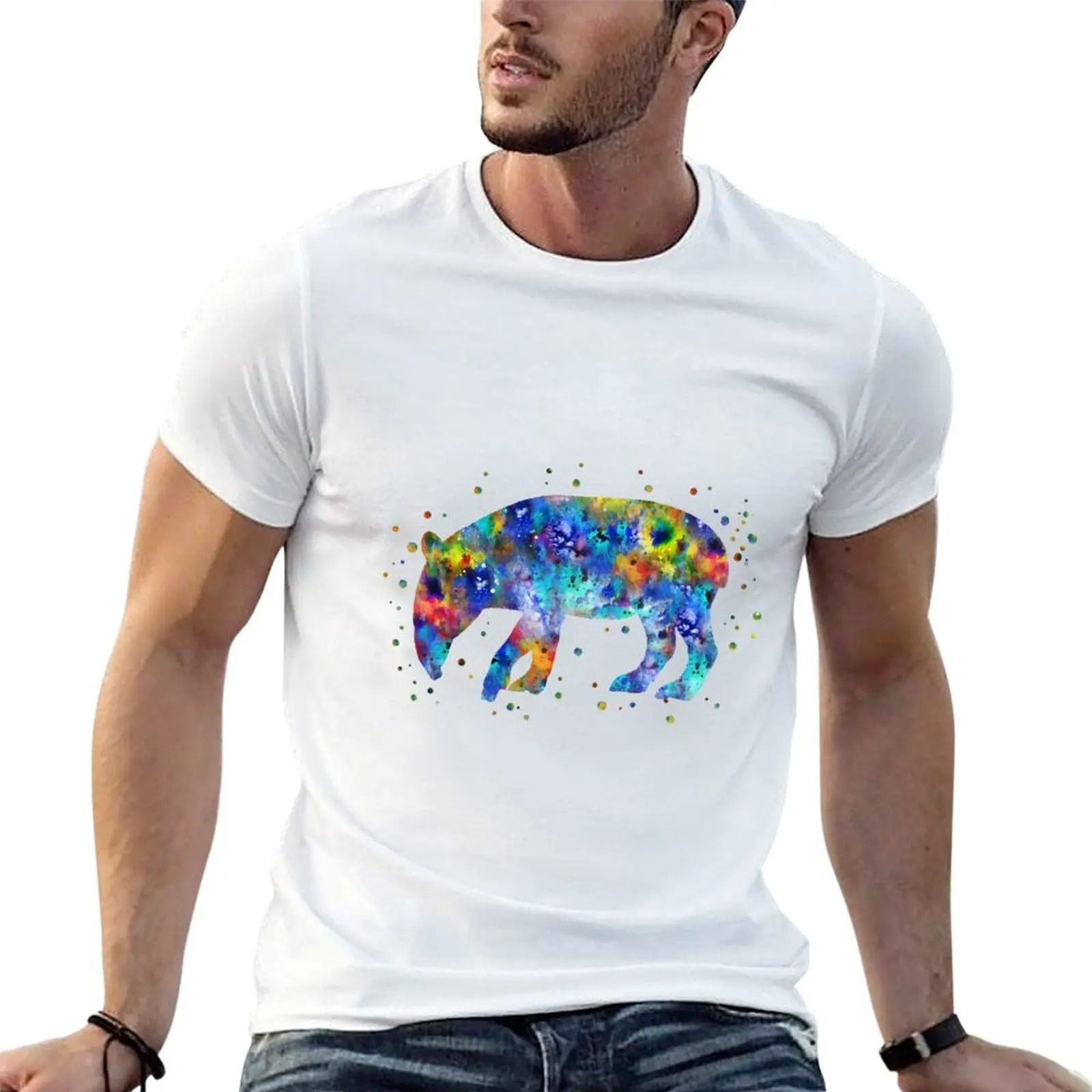 

humor man T-Shirt graphic shirt cotton dark funny Tapir for t shirts shirts t pack t funny