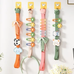 Cute Cartoon Baby Hair Clips Holder Soft Silicone Kids Barrettes Headband Storage Strap Girls Hairpin Organizer Hair Accessories