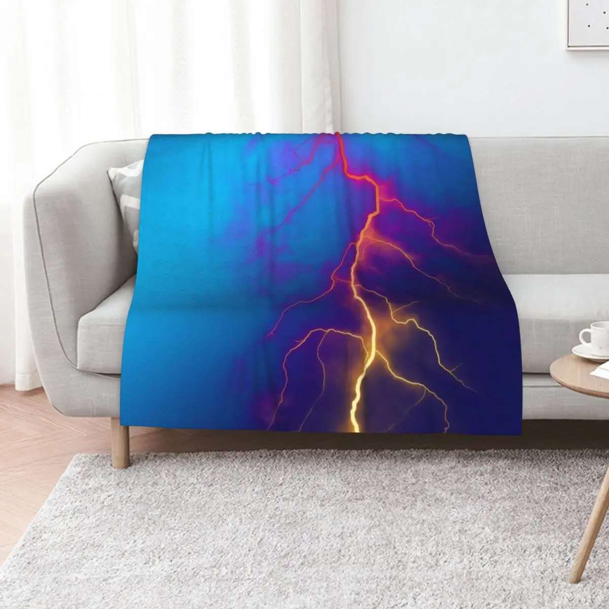 Lightning strike background Throw Blanket Plaid on the sofa Blankets Sofas Of Decoration sofa bed Custom Loose Hairys Blankets