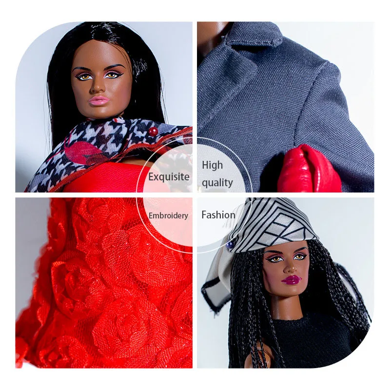 2025 New Fashion Supermodel Clothes Set Fashion Cool Series European City Girl Clothes Suit 30cm Doll Daily Dress Up For FR BJD