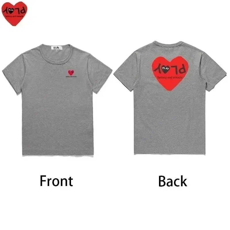 boy kids Men Women T-shirt Letter Heart Embroidery Back Printing Cotton Summer O-neck Short-sleeved Couple Loose Casual T-shirt