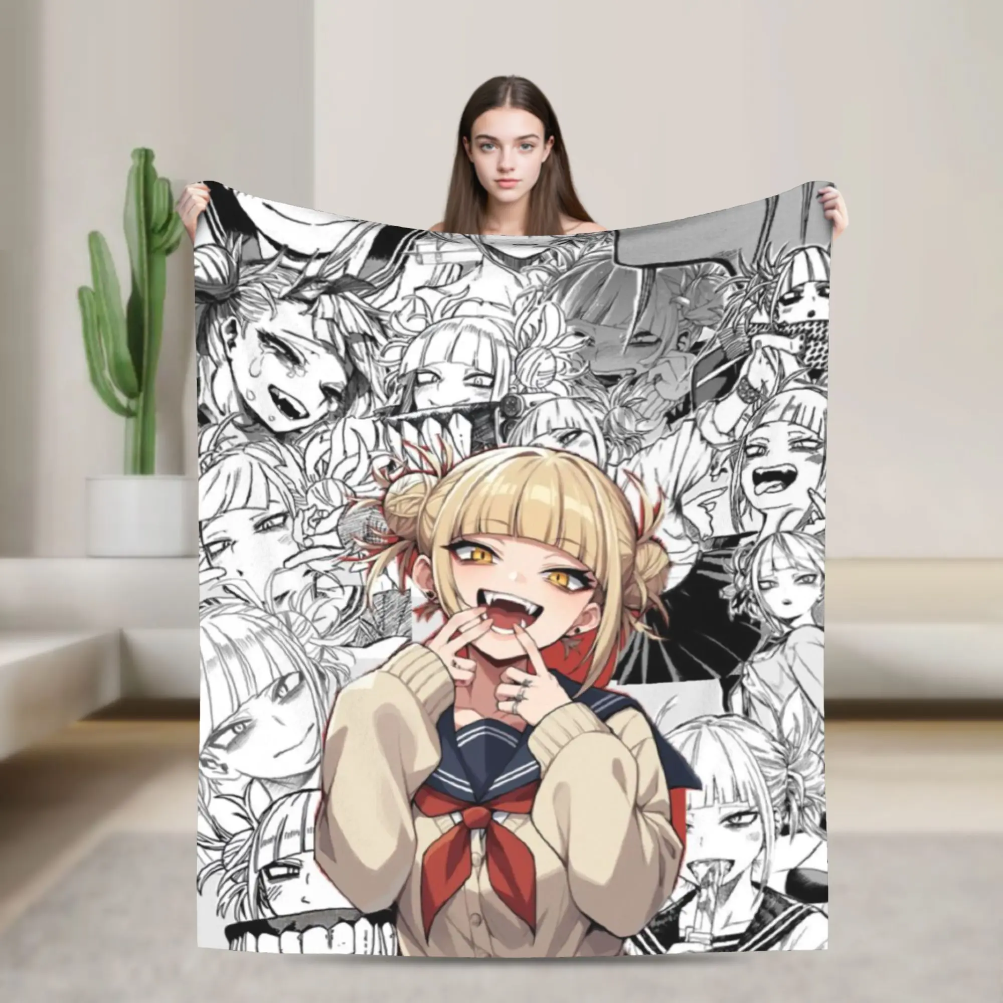 Super Soft My Hero Academia Himiko Toga Throw Blanket Premium Flannel Fleece Bed Blanket Super Cozy Bedspread All Season Use