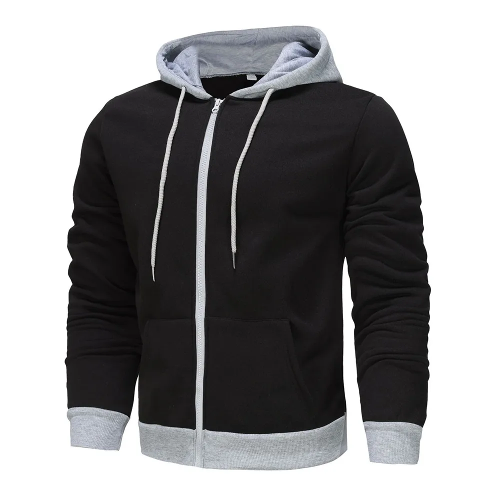 Primavera outono retalhos com capuz hoodies homens zíper cardigan outwear masculino esportes solto streetwear moletom com capuz casal jaquetas