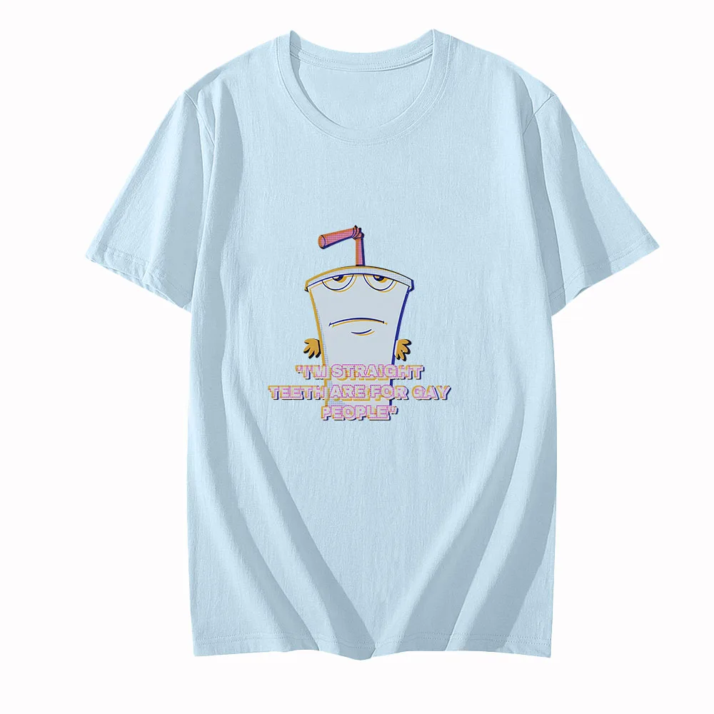 Aqua Teen Hunger Force T-shirts Anime Print 100% Cotton Kawaii Tee-shirt Summer Boys Girls Tshirt Ropa De Mujer Casual Tees