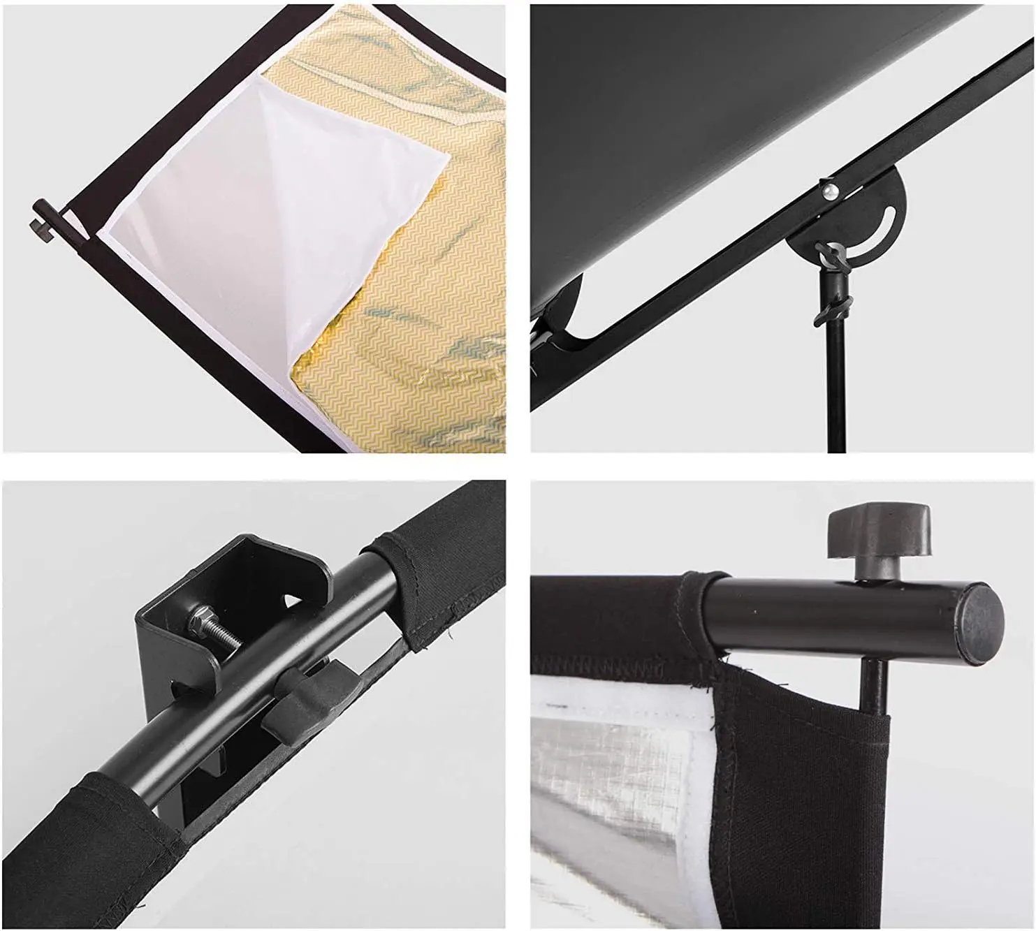 Bild 7: Selens 60x110cm 4-IN-1 U-TypReflektor + 2M Stativ Reflektierender Bildschirmlichtdiffusor für Fotostudio-Werbung, Filme