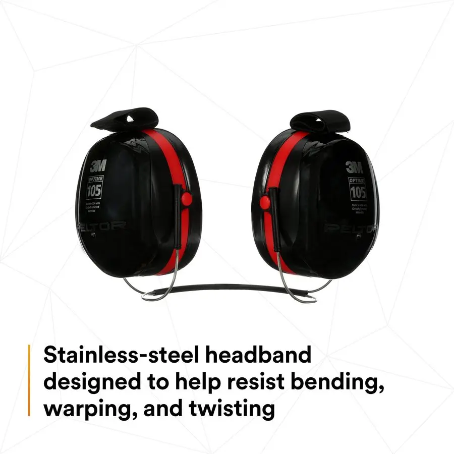 غطاء للأذنين Peltor Optime 105 خلف الرأس، مصنع، مقاس واحد