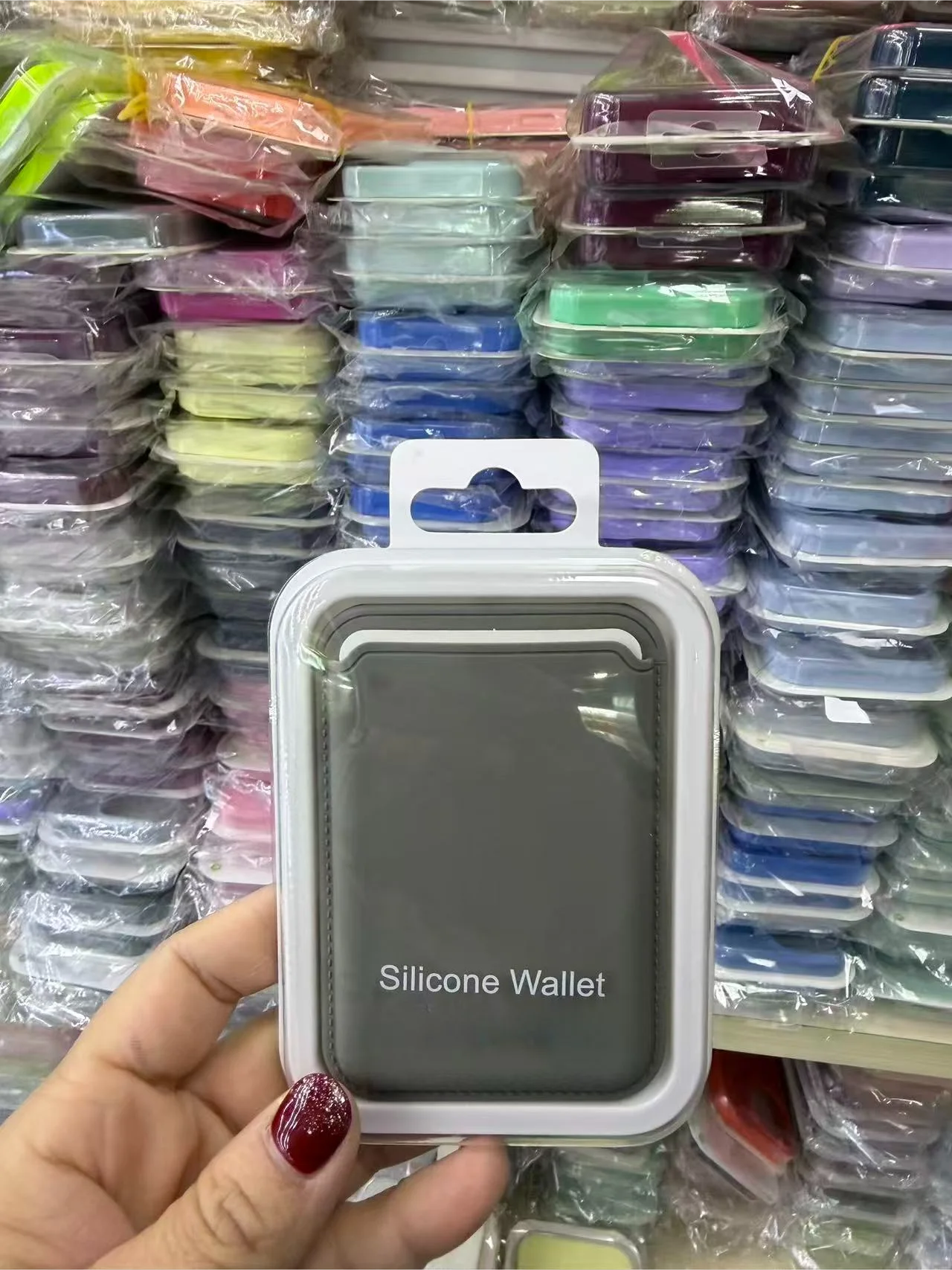 Candy Color Original Flüssigsilikon-Kartenetui für iPhone 17 ProMax 16 14 15 – Starke Magnetkraft für MagSafe Kartenlagerung und Geldbörse – Detail 13