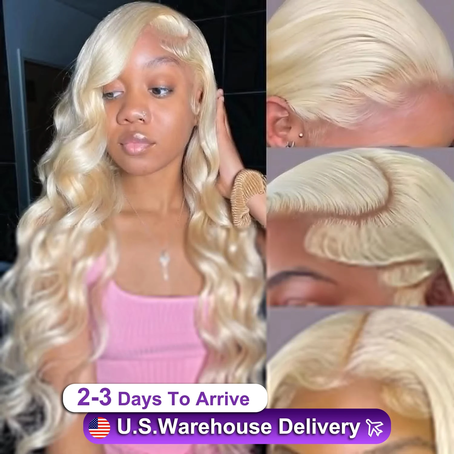 

613 Blonde Colored Body Wave Full Frontal HD Transparent 13x4 13x6 Lace Human Hair Wigs Lace Front Wigs For Women 40 46 Inches