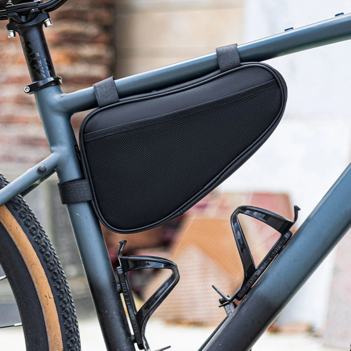 Bicycle Top Tube Bag – Triangle Frame Storage Pouch, No Leg Shaking, Light Riding, for MTB/Road Bikes - view 3