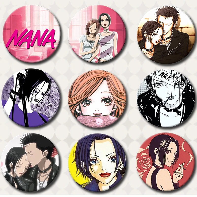 

58mm Japanese Anime Nana Osaki Portable Mirror Cute Anime Character Cartoon Mini Makeup Mirror Accessories Decor Fans Collect
