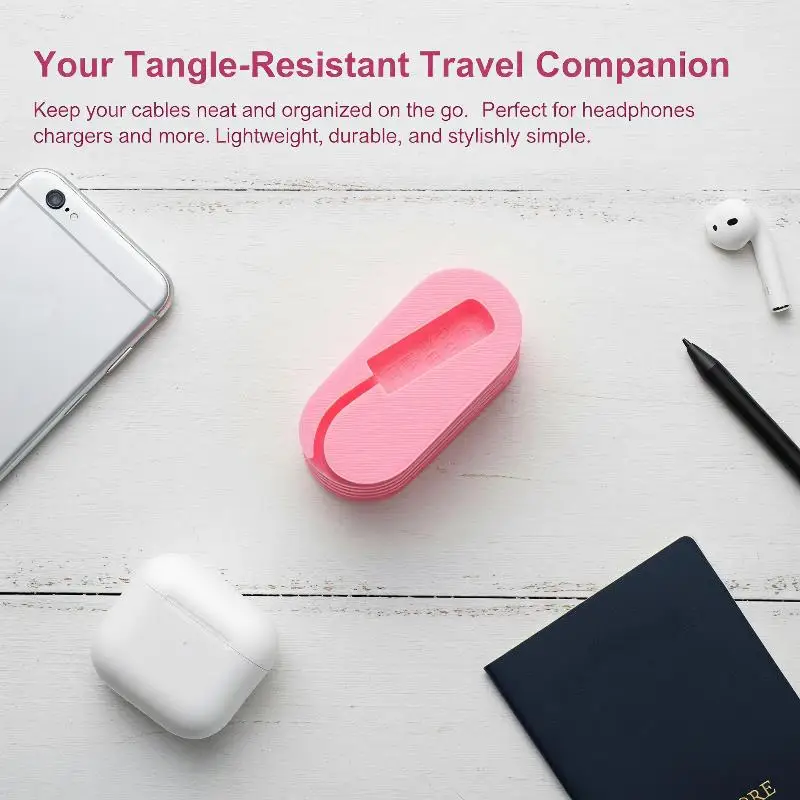 Silicone Cable Organizer 2/4/6Pcs Easy Winding Snug Fit Tangle Free Cord Clip for Home Office Earphone Charger Cables