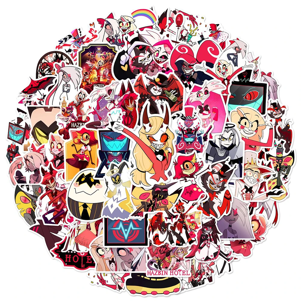 10/30/50/100 Stück Anime Helluva Boss Graffiti-Aufkleber Coole Cartoon-Sticker DIY Gitarre Laptop Skateboard Wasserfeste Aufkleber Spielzeug