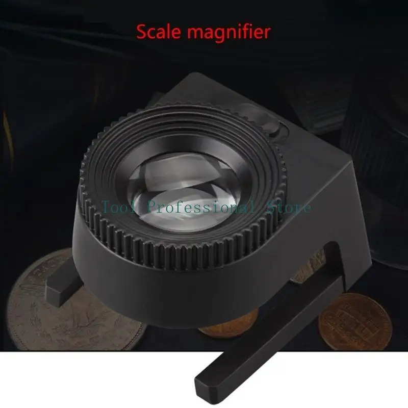 57QF 20X Lupa lupa para W/ 3 LED Light Desktop Metal Eye Lupe Escala