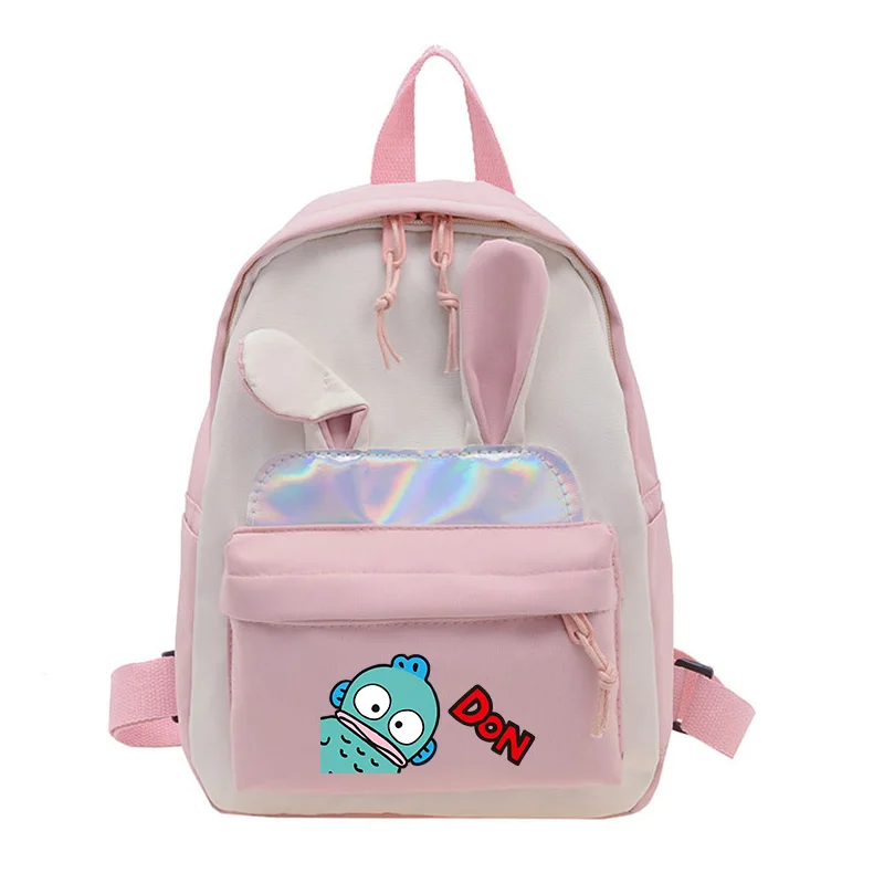 Hangyodon Rabbit Ears Backpack for Girls Boys Kindergarten Cute Kids Book School Bags Student Travel Rucksack kawaii