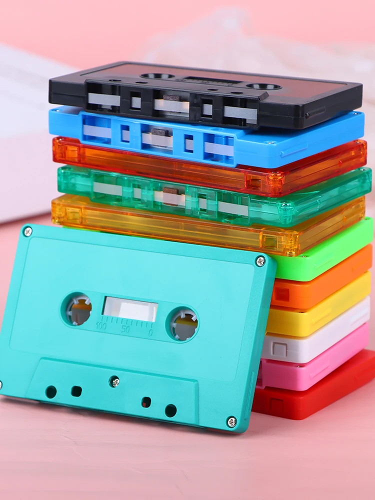 1Pc Farbe Blank Band Fall Audio Magnetische Audio Aufnahme Kassette Band Shell Leere Reel Zu Reel Kassette (kein Band core)
