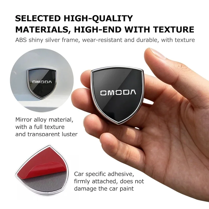 Automobile 3D Stereo Alloy Badge Decal Body Decor Sticker For Chery Omoda C5 Tiggo 4 Pro Tiggo 7 Jaecoo J7 J8 Jetour Exterior Pa