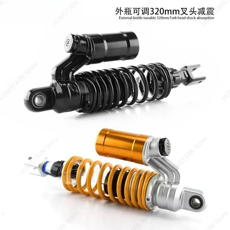 320mm Adjustable Damping Air Rear Shock Absorber, Universal Modified Suspension Parts for Motorcycle Electric Scooter