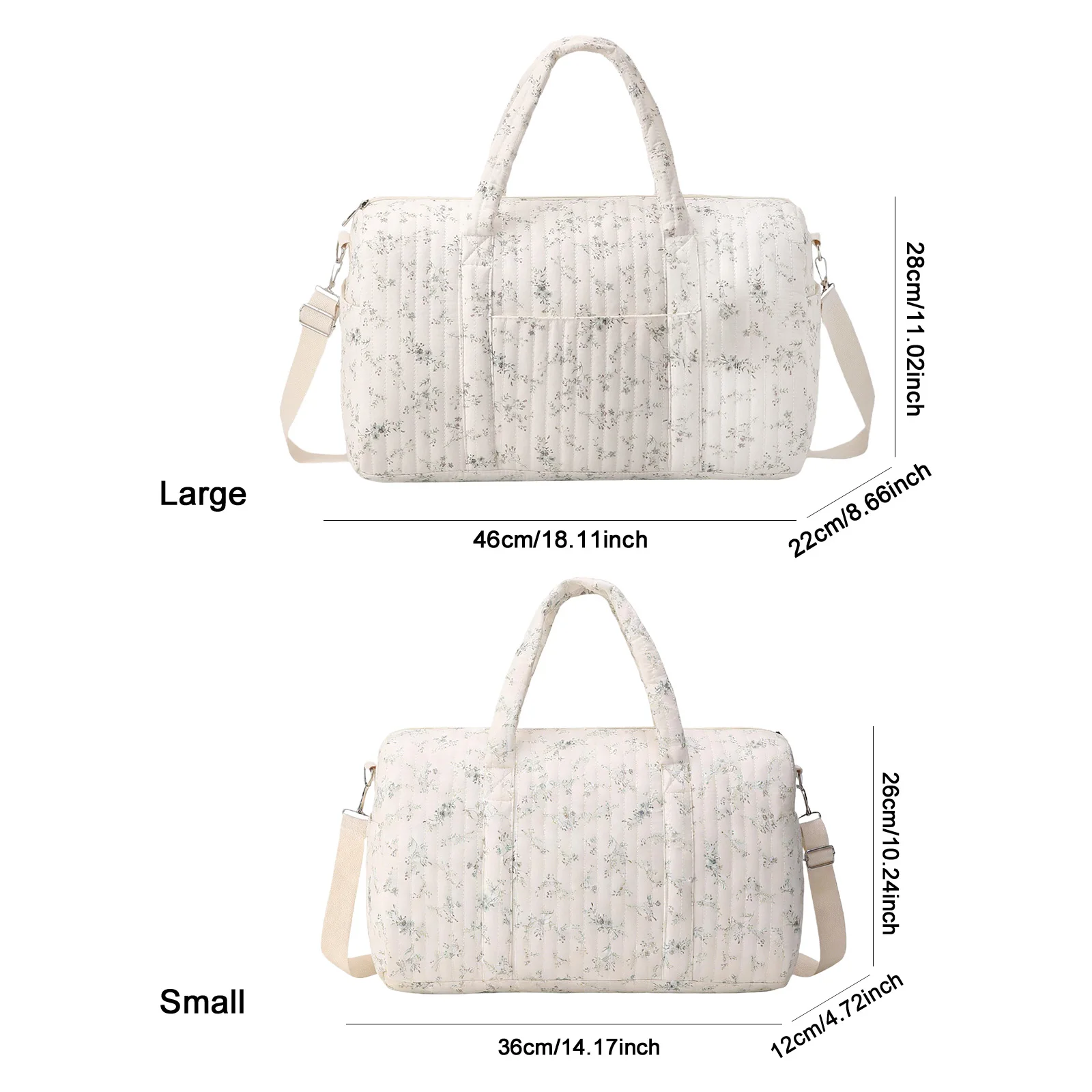 Gesteppte Wickeltasche Aus Baumwolle Für Damen Reisetasche_voghion.com